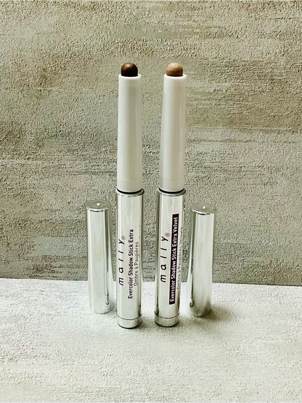 mally Evercolor Shadow Stick Duo TIMELESS TAUPE & DIAMOND CHOCOLATE NEW
